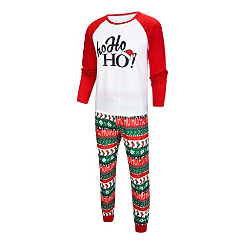 SSUPLYMY Xmas Family Clothes Pajamas Christmas Man Dad Printed Letter Top+ Print Pants Keepwin Matching Family Pajamas Sets Santa Claus Merry Christmas Letter Printed Long Sleeve White