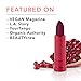 100% PURE Pomegranate Oil Anti-Aging Lipstick Long Lasting, Vibrant Makeup - Moisturizing Cocoa Butter Satin Finish - Vegan Fruit Pigmented Black Rose Color (Cool Deep Wine) - 0.15 oz