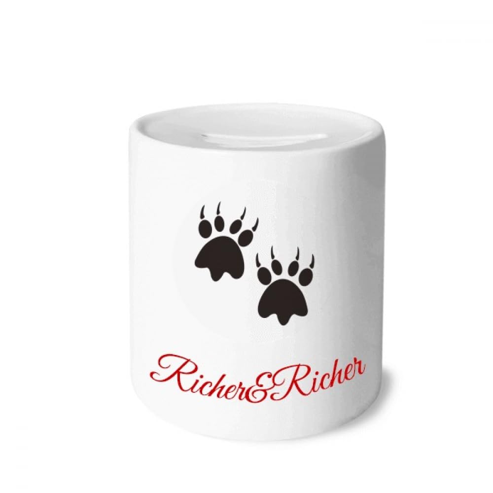 Tirelire en forme de griffe d animal avec impression simple pour ranger vos pieces