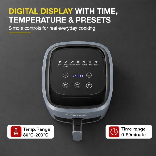 Image of The Better Home Fumato 4.5L Digital Air Fryer, 1500W | Made for Indian Cooking | 7 Smart Presets | 360 Rapid Hot Air | Touchscreen | Viewing Window with Light | Recipe Book | 1-Year Warranty
