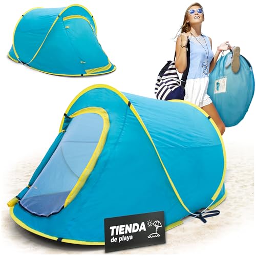 STREND PRO Tienda de campaña pop-up 220 x 120 x 95 cm – Impermeable, divertida, protección UV, para camping, festival y jardín