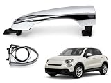 RICAMBYCAR Maniglia Esterna Porta Anteriore Sinistra Cromata Compatibile con Fiat 500X dal 2015, Senza Keyless