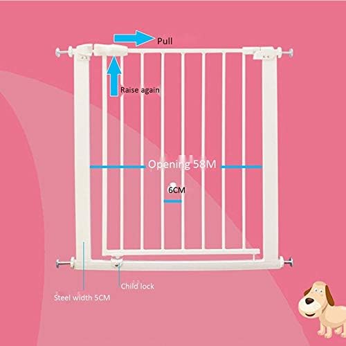 Pet Playpens Safety Gate, One-Hand Operation Easy-Close Extra-Wide Pet Gate for Stairs Door Hallway Staircase-Balusters/81-82.99Cm