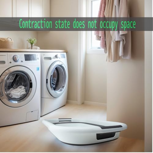 Image of Only 1 left, $2 off saleUpgraded Collapsible Multi-Use Tub - Foldable Bathtub, Laundry Basket, Dish Pan, Storage Bin for Camping, Hiking, Home (Space-Saving, Premium Grey)