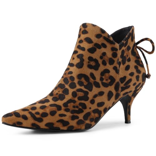 Bottines à bout pointu léopard parfaites pour rehausser vos tenues de bureau en taille 40