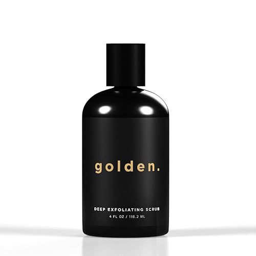 Golden Grooming Co. Exfoliante facial para hombres, limpiador facial de limpieza profunda con aceite de coco y aloe vera, lavado facial exfoliante
