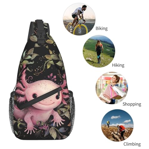 Mochila crossbody deportiva ligera y duradera rosa miniatura 6