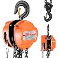 VEVOR Hand Chain Hoist, 2 Ton 4400 lbs Capacity, Manual Chain Block with Upgrade G80 Galvanized Chain, 20 ft Lifting Height, Heavy Duty Pulley Hoist for Garage Warehouse Automotive Machinery, Orange