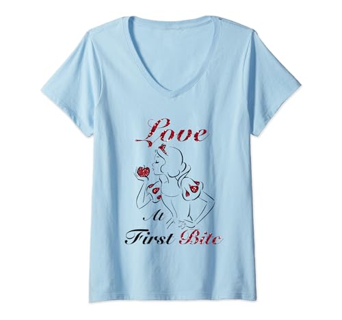 Princess Snow White Love At First Bite V-Neck T-Shirt
