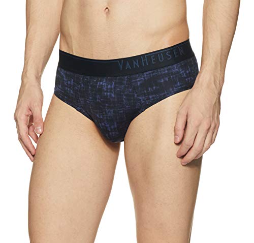 Image of Van Heusen Men Regular Fit 4 Way Stretch Body Defining Fit Allover Print Briefs - Available in Pack of 1 & 2
