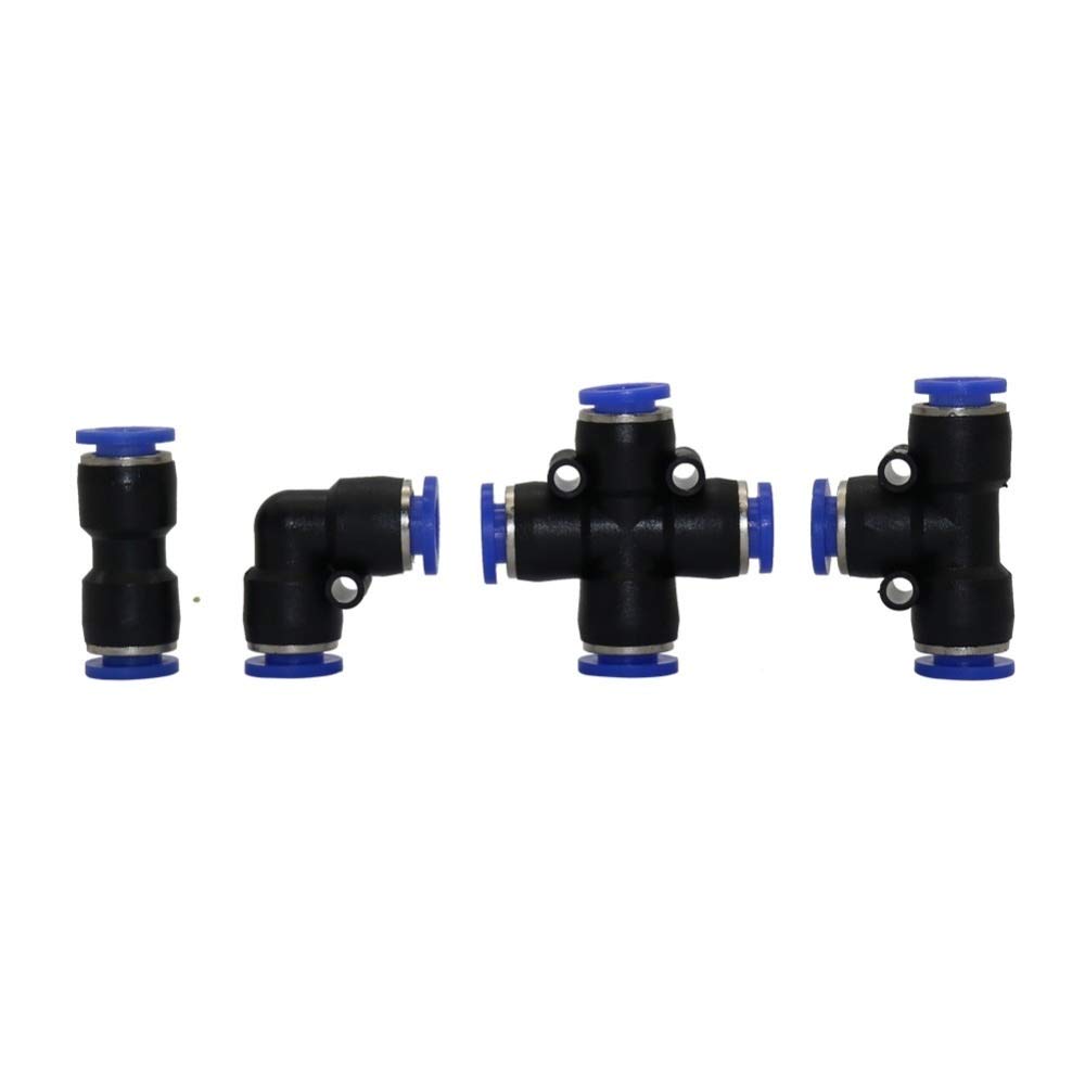 Garden Plumbing 8mm Slip Lock Quick Connectors Tees Elbow Straight Cross Garden Water Connector Low Pressure Mist Cooling Reptile Fogger Tool ( Color : Tee Connector , Diameter : 8mm ) Brass Hose