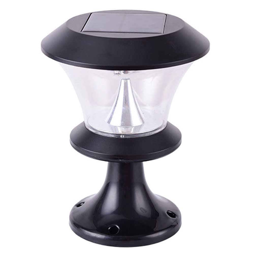 Lampy solarne do słupków, zewnętrzna lampa kolumnowa podwórka, zewnętrzne oświetlenie ogrodowe lampy stygmatyzacyjne, bardzo jasne oświetlenie trawnika LED nasadka słupka,