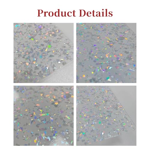 Image of TOEPODO Glitter Acrylic Sheet Irregular Glitter 1 /8 Thickness Sparkle Plastic Acrylic Panels for Laser Cutting Engraving DIY Crafts /Home Deco (3, Blue+Gold+Sliver, 8x12 Inch)