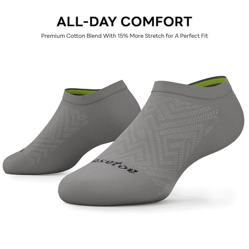 Image of No Show Socks Women, 8 Pairs Low Cut Ankle Non Slip Casual Invisible Liner Athletic Running Socks