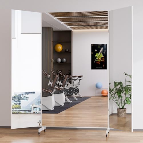 Wheeled Full-Body Studio Mirror