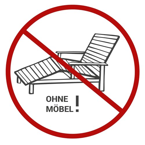 HAVE A SEAT Living - Auflage für Deckchair 190x50 cm - Bequeme Liegestuhl Auflage, 8 cm Dick - Waschbar bis 95°C, Orthopädisch, Wetterfest - Made in Germany (190x50 cm, Grau/Anthrazit)