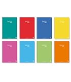 X Trea 180654 Block A4 80H 90G, Notizbücher 4 x 4, fester Einband, verschiedene Farben, 5 Stück