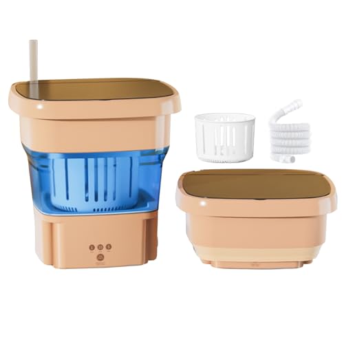 Portable Washing Machine,15L upgraded large capacity foldable Washer.Deep cleaning of underwear, baby clothes and other small clothes.Suitable for apartments, dormitories, hotels.