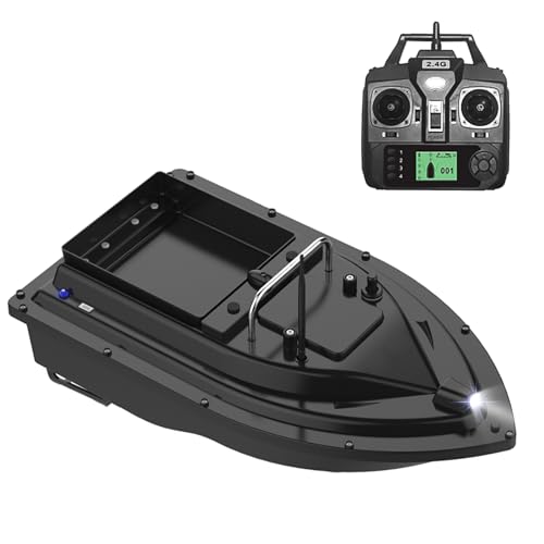 Kavolet 500m Köderboot Angeln Ferngesteuertes Futterboot GPS Angelköderboot 2KG Beladung Nachtangeln Köderboot mit großem Köderbehälter Automatisches Köderboot 10000mAh wiederaufladbare Batterie