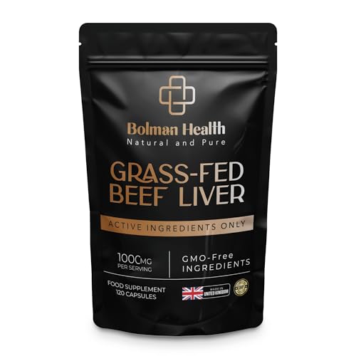 Grass-Fed Beef Liver Capsules | 1000mg Freeze-Dried Bovine Liver | Supports Energy Immunity Metabolism & Vitality | 120 Capsules | Nutrient-Dense Organ Supplement | Non-GMO | Gluten-Free