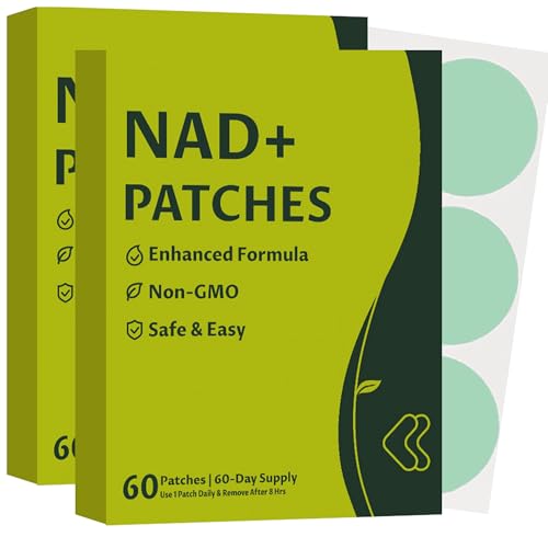 Domisport NAD Patches for Women and Men: 100% Nature NAD+ Patches for All Skin Types | 120 Day Supply
