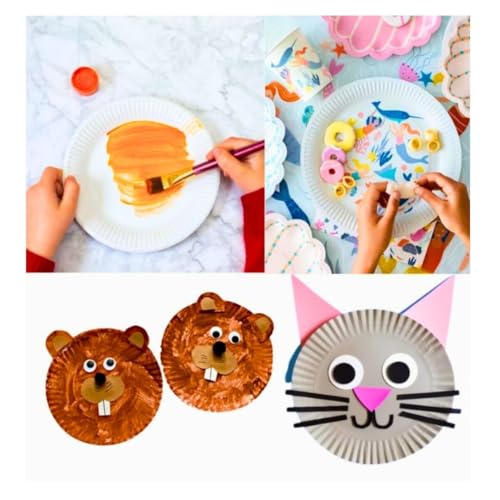 Pack of 100, Paper Plates 15cm / 6", Disposable Paper Plates, HOT & Cold Foods, Used for Birthday Party, Christmas Party, Picnic, BBQ's, Disposable - Image 4
