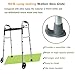 Aliseniors Walker Ski Glides - 2 Pack Universal Fit Walker Accessories for Seniors Folding Walkers - Walker Feet Replacement, Gray