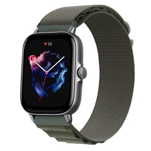 Bracelet de montre en nylon agate 20mm pour Huawei GT 5 et Galaxy Watch