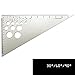 Ludwig Precision 30-60-90-Degree Aluminum Drafting Triangle, 12-INCH