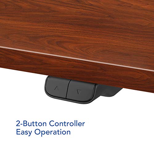 Flexispot Ec1 Standing Desk 55 X 28 Inches Electric Stand Up Desk Workstation, Whole-Piece Desk Board Home Office Computer Height Adjustable Desk (Black Frame + 55" Mahogany Top 2 Packages) #TOP3