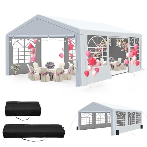 GARTOO 20' x 20' Heavy Duty Party Tent - Outdoor Wedding...