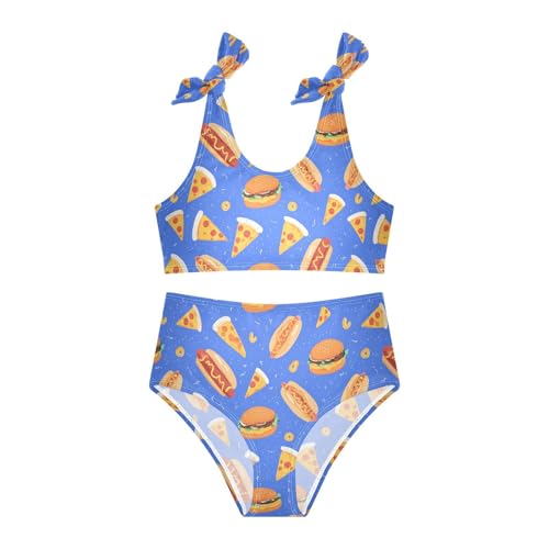 Image of Boccsty Cute Crab Red Blue Girls Swimsuits Kids Bikini Sets 2 Pcs Bathing Suit for 3T