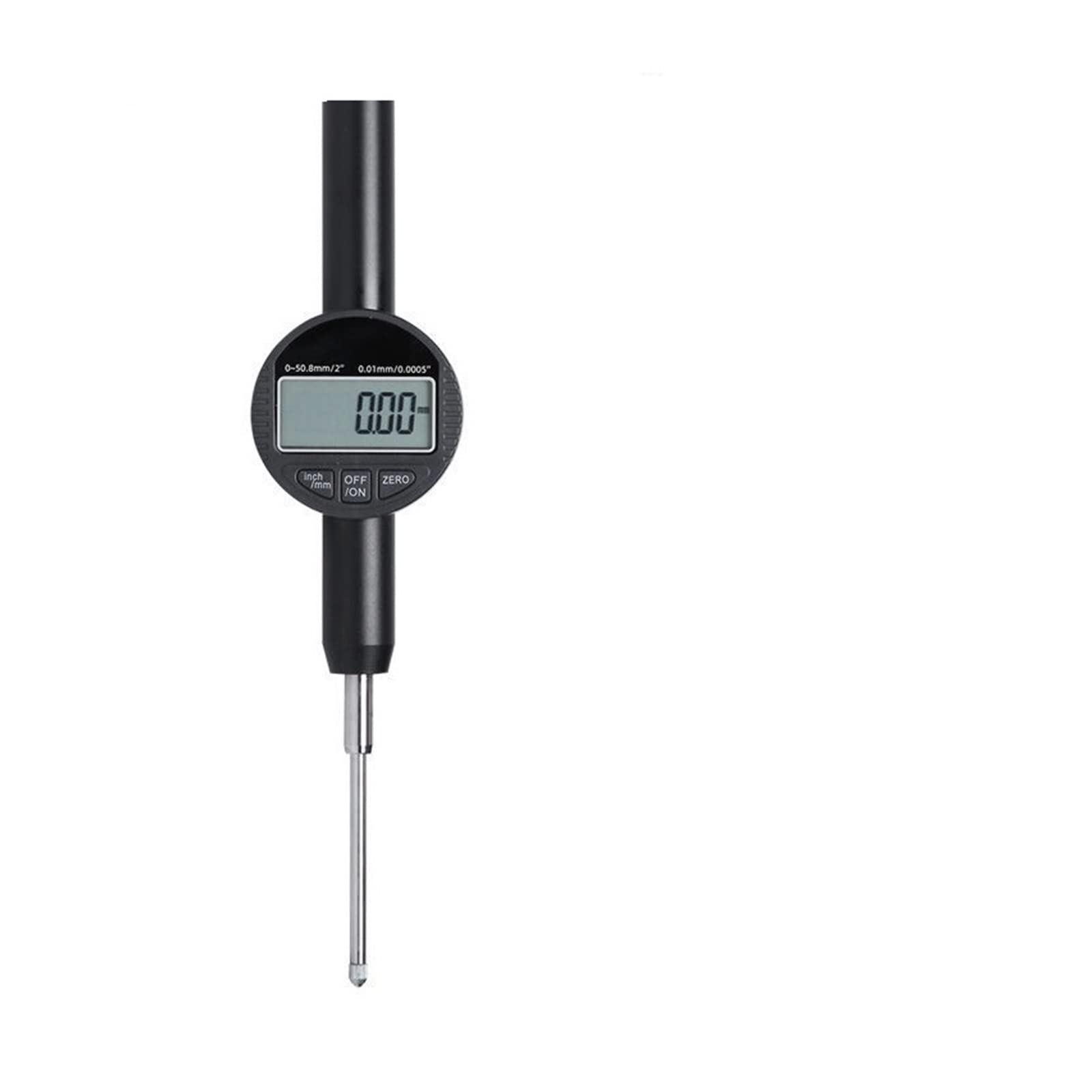 Messuhr, 0–50 mm, 0–100 mm, 0,01 mm/0,001 mm, digitale Messuhr, elektronische Anzeige mit großem Abstand für Holzbearbeitung, Werkstätten, CNC-Maschinen(0-50x0.01mm)