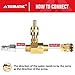 YAMATIC Adjustable Chemical Injector Kit, Downstream Injector Kit for Pressure Washer, 3/8 Inch Connectors, Soap Injector with Siphon Hose & Soap Nozzle,4500PSI
