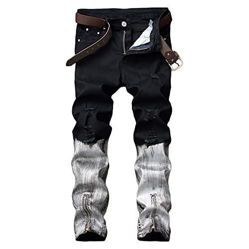 Pantalones ajustados para hombre estilo clásico en mezclilla miniatura 1