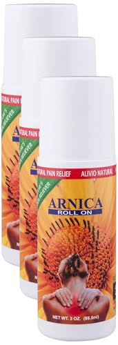 Image of Sanar Naturals Arnica Roll On, 3 oz - Max Strength Relief - Fast Acting - Clear Gel Ointment for Back, Joints, Neck, Legs (Pack of 3)