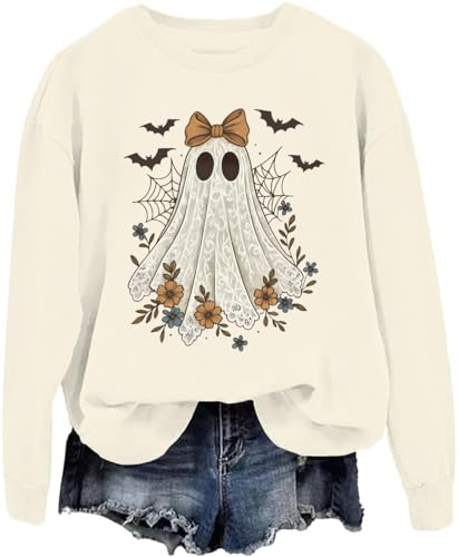 Halloween Ghost Sweater Ghost Sweatshirt & Hoodie Lace Ghost Sweatshirts For Women Men4