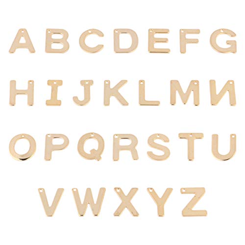 Pendentifs lettres en acier 304 dorure durable pour bijoux haut de gamme faits main
