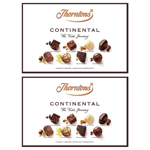 Chocolate Box Bundle wth Thornton Continental Milk, Dark, White Chocolate Box 131g (2 Pack)