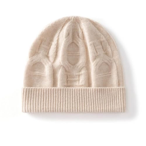 Gorro de cachemira para otoño e invierno, cálido gorro de lana de punto para exteriores, diseño unisex