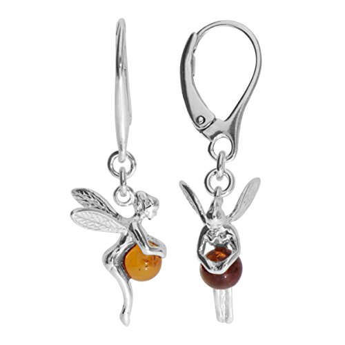 Preisvergleich Produktbild InCollections Damen-Ohrhänger 925 / 000 Sterlingsilber mit Bernstein, Elfe 0010265165890