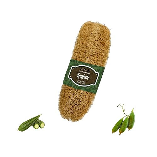 Image of Natural Loofah Sponge Body Scrubber 1 Piece - Luffa Bath scrub is Body Cleansing Removing Dead Skin Cells and Revitalizing Softer New Skin - Peerkangai Naar (Big Size)