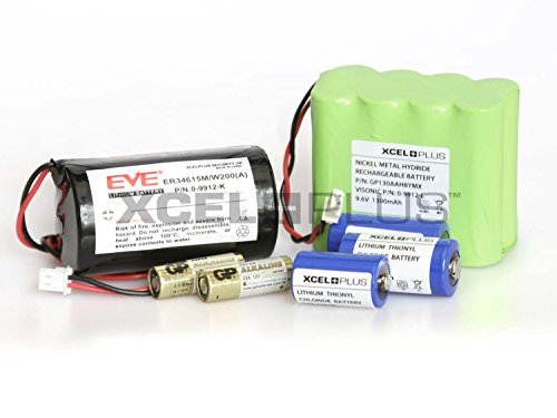 Visonic Extended Life PowerMax+ PRO - Batería de alarma (0-9912-L, 0-9912-K y sensores (completa con 1 batería de sirena)