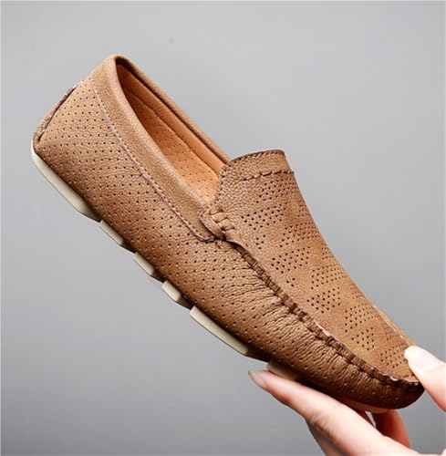 Mens Breathable Moccasin Loafers Slip On Lightweight Flexible Comfortable Prom Casual Walking Shoes2