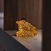 2.4inch Crystal Glass Golden Toad Figurine Collectibles Feng Shui Wealth Lucky Money Frog Statue Home Office Decoration,Lucky Gift