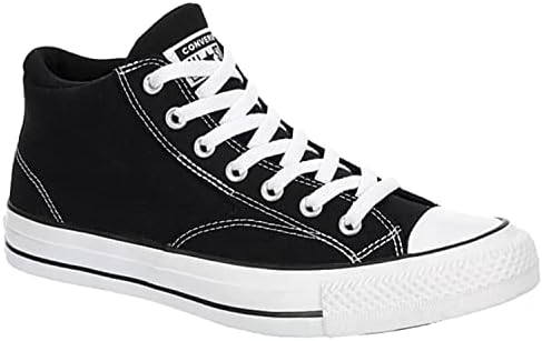 Converse Unisex Chuck Taylor All Star Malden Street Mid High Canvas Sneaker - Lace up Closure Style - Black White, 13 Women/11 Men | Image 3