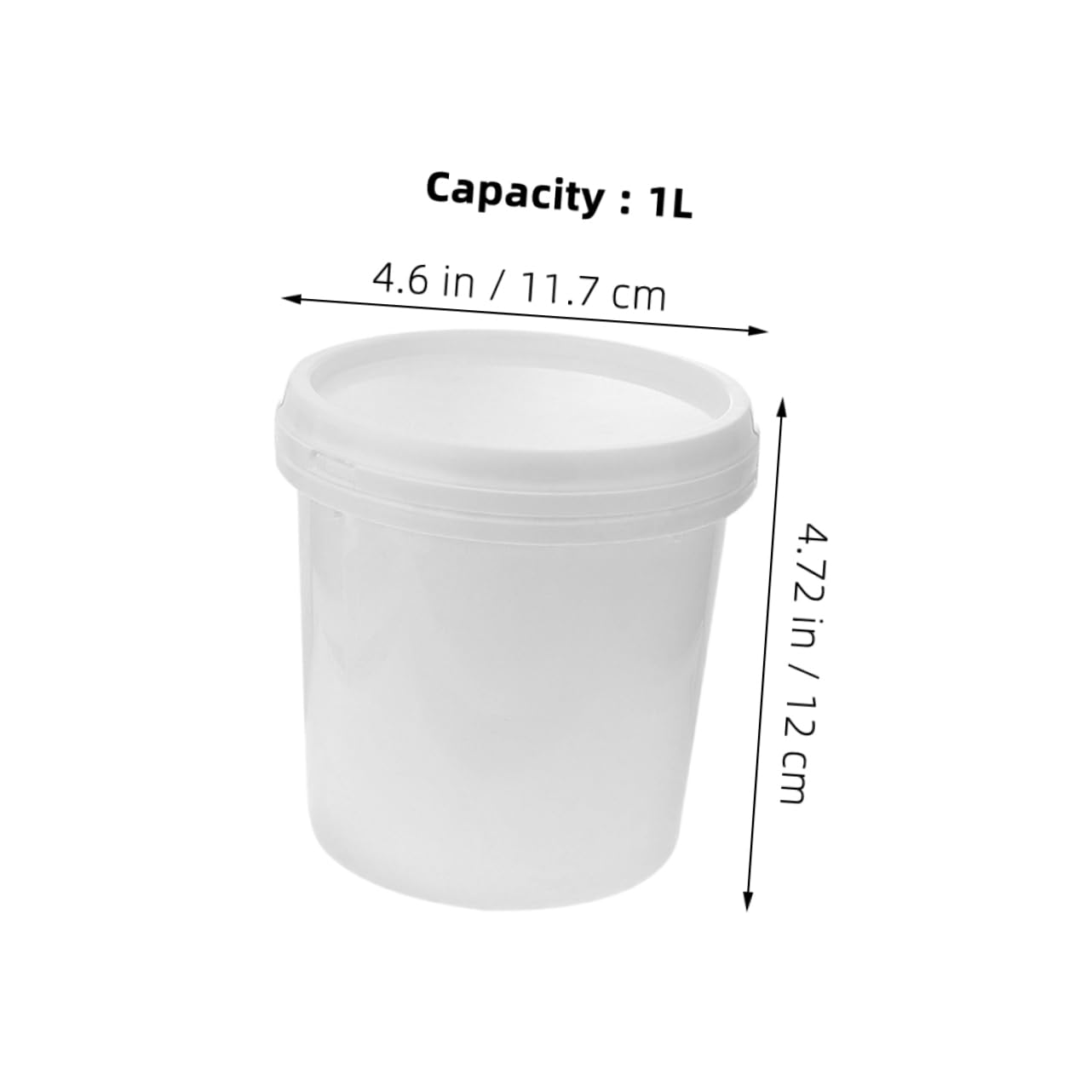 OKUMEYR 3Pcs Heavy Duty Food Grade Plastic Buckets with Lids Small Water Containers for Cleaning Kitchen Storage Camping Car Wash Outdoor Use Portable Leak