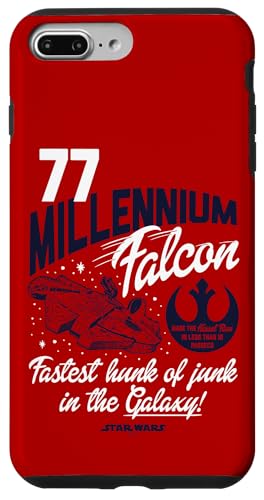 Coque iPhone 7 Plus Star Wars Millennium Falcon étui rouge aux finitions soignées