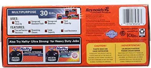 Hefty Strong Large Trash Bags, 30 Gallon, 56 Count #TOP1