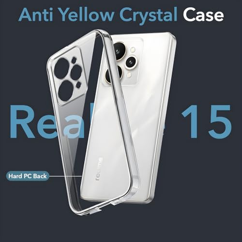 Image of Lifetime Anti-Yellow Clear Back Cover Case for Realme 15 (Sleek Crystal Hard Back | Shockproof Protection with Camera Protection)